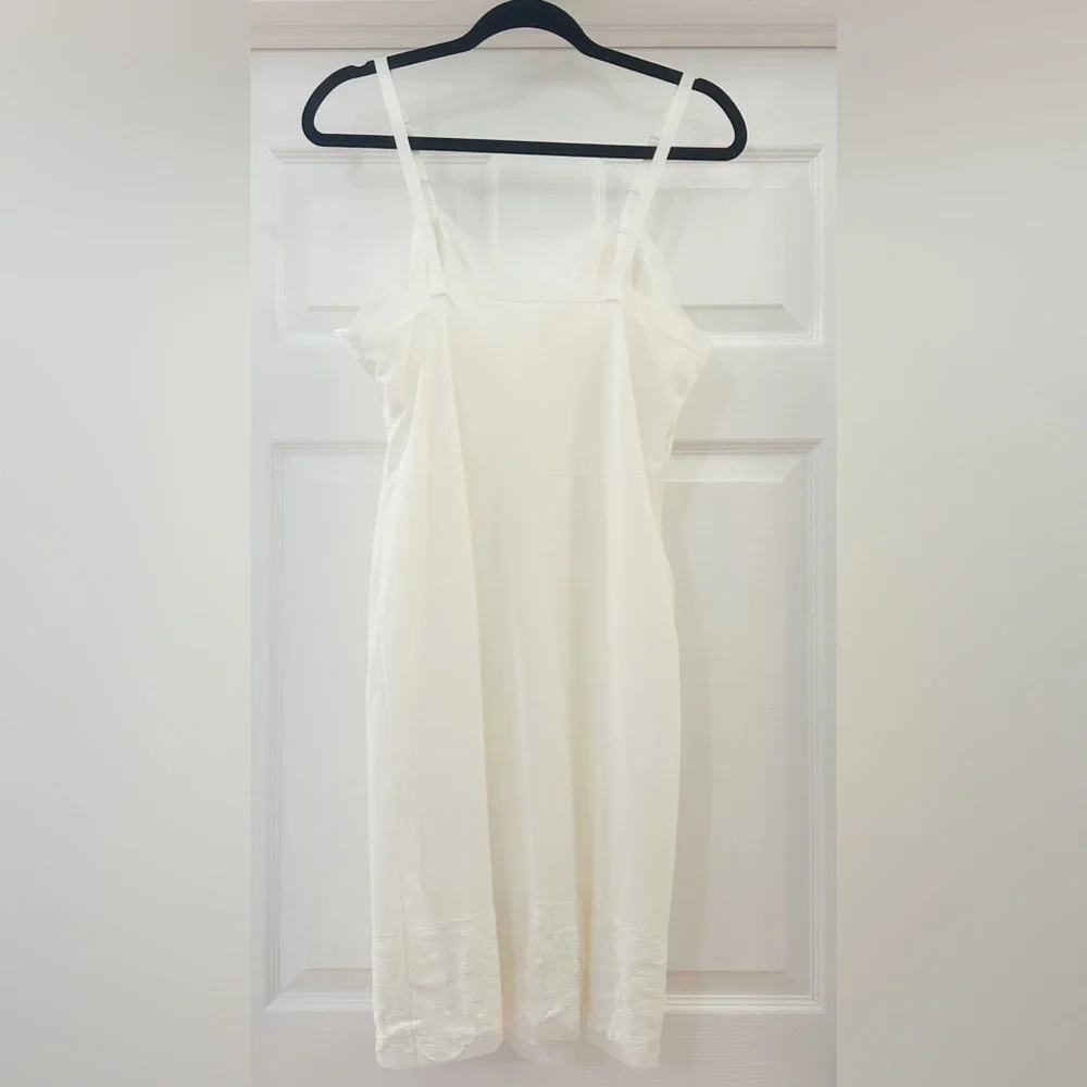 Vintage Lace Sheer Lingerie Slip Dress White sz Small - Picture 5 of 6